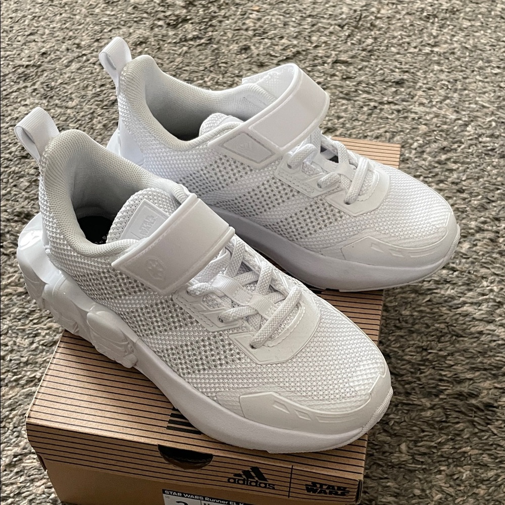 Adidas Kids All-White Sneakers